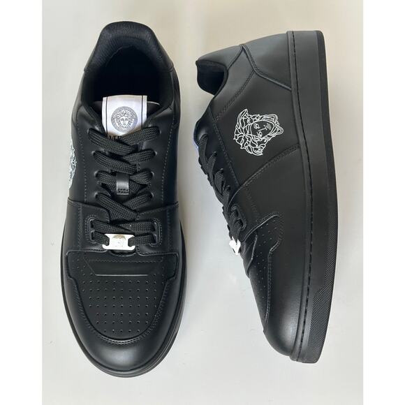 Versace Medusa Men’s Black Leather Sneakers 13 US (46 Euro) 1013377 NIB $700 main image 14